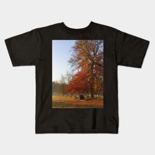 Autumn morning on Church Meadow Kids T-Shirt